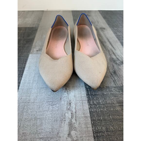 Rothy's The Point Ballet Flats in Ecru Size 8 - Picture 3 of 7